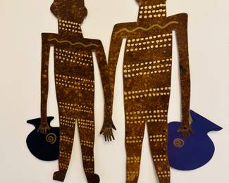 Abstract Metal art - signed