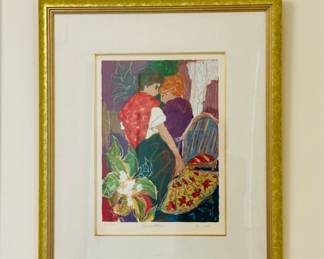 Roy Fairchild Woodard "Backstage 1".  Serigraph