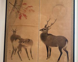 Japanese Woodblock print on two panels