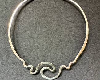 Sterling silver Sozra modernist choker 