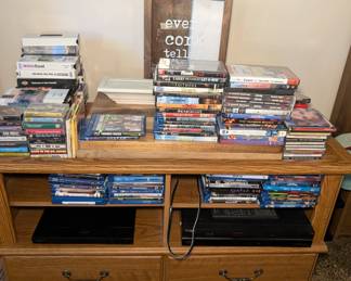 TV Stand - Blu-Ray Player - DVD Player - Blu-Rays - DVD's