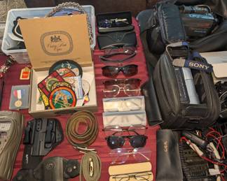Big Lot of Military Patches - Men's Glasses - Camcorders