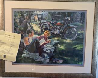 Harley Davidson Artwork with certificate of authenticity