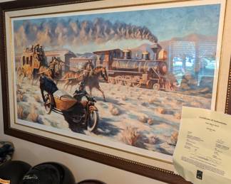 Harley Davidson Art with certificate of authenticity - Motorcycle Helmets