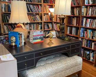 Leather desk 31.5” x 60” x 24”
