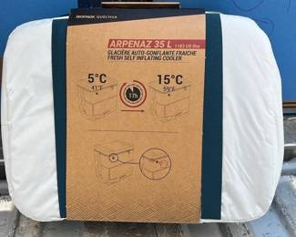 Ice Cooler Arpenaz 35L Quechua Compact Camping and Hiking Ice Box