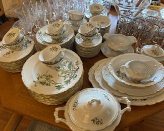 Royal Jackson "Cherry Branch" china - service for 12 minus 1 coffee cup