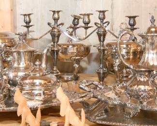 Large Amount Beautiful Silverplate
