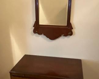 Wooden Mirror Dresser Duo 