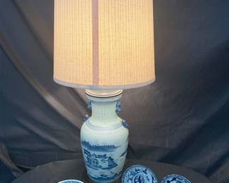 Blue Scenic Lamp