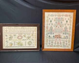 Antique Needlepoint Samplers