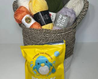 102 TonsofColorfulYarninNaturalFiberBasket