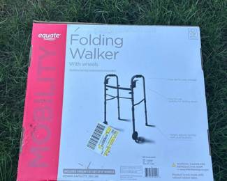 137 EquateBrandFoldingWalkerNewinBox