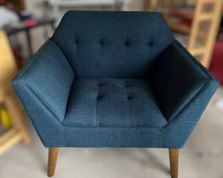 123 DarkBlueMCMStyledChair