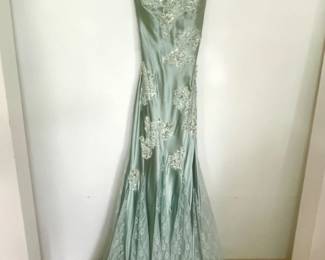 17 CachMintGreenBeadedFormalSize8MermaidStyleDress