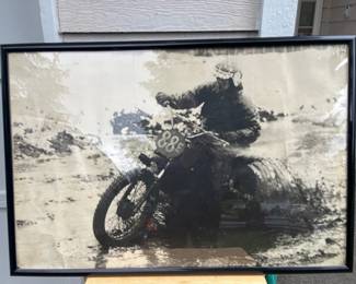 37 VintageDirtBikePrintinFrame