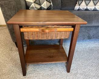 50 SideTablewithWickerBasketDrawer