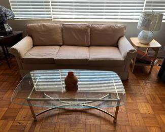 Sleeper Sofa
Glass and metal coffee Tsble