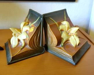 Roseville pottery bookends