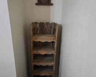 wooden shelf