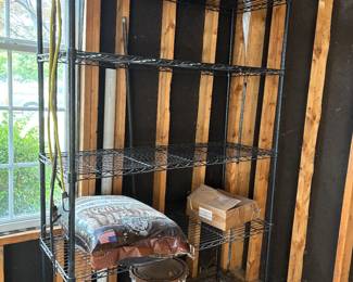 BLACK METAL SHELF