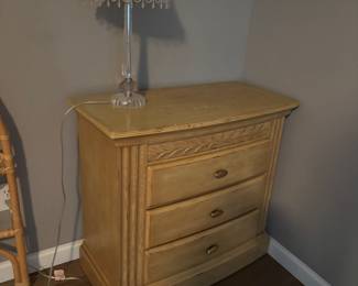NIGHTSTAND, ARMOIRE, CHEST OF DRAWERS AND DRESSER