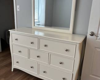WHITE DRESSER WITH MIRROR