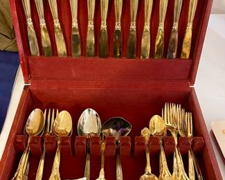 GODINGER GOLD PLATED FLATWARE SET