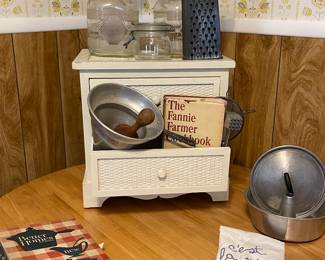 VINTAGE KITCHENWARES, COFFEE JARS, SIFTER AND MORE