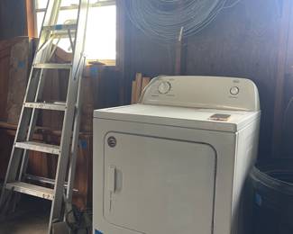 ROPER DRYER, ALUMINUM LADDER