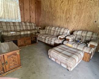VINTAGE COUCH, LOVESEAT AND CHAIR