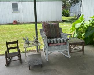 WICKER ROCKER, CHILDREN’S ROCKER