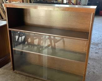 WOOD & GLASS BOOKCASE
