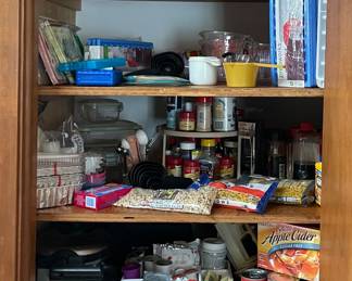 KITCHEN PANTRY ITEMS, CLEANERS
