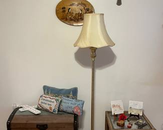TRUNK, LAMP, WALL DECOR, ACCENT TABLE