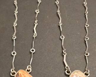 Sterling Silver Agate Necklace