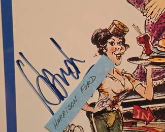 American Graffiti poster signed by the cast with COA