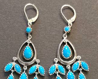 Vintage Sterling and Turquoise Earrings