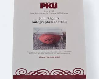 John Riggins signed Football