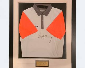 Rory McIlroy signed and framed Shirt