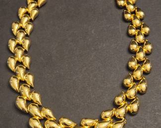 Vintage Gold Plated Chunky Necklace
