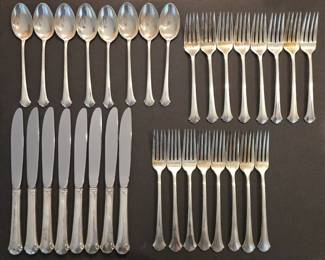 Towle Sterling Silver Chippendale Style Setting of 8