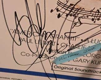 American Graffiti poster signed by the cast with COA