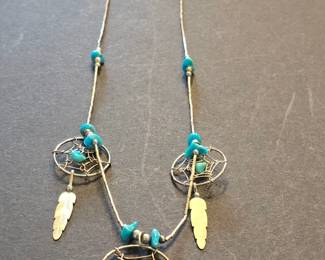 Vintage Sterling Dreamcatcher Necklace