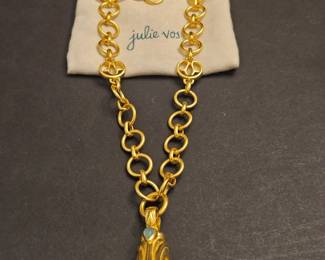 Long Julie Vos Golden Drop Necklace