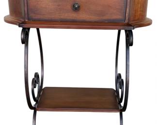 Wrought Iron and Wood Table