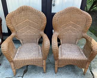 Antique wicker chairs