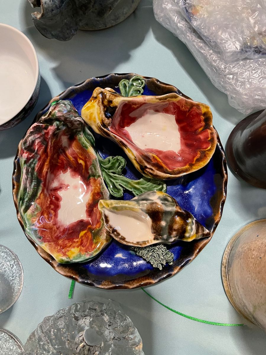 Mark J. Wilford Portuguese Palissy Majorca Oyster Plate