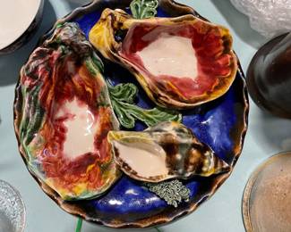 Mark J. Wilford Portuguese Palissy Majorca Oyster Plate