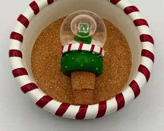 Pier One Snow Globe Wine Stopper with Coaster